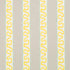 harbor trail yellow and white fabric by madcap cottage featuring beige and white stripes with a yellow squiggle motif on the white stripe