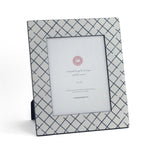 an 8' by 10' Bahama Court hand painted photo frames on a white background