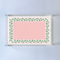 Harbor Trail Acrylic Tray Pink and green pattern With Red dash. Rectangular tray with integrated handles.