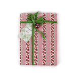 Pink/Red wrapping paper in fancy stripe patterns