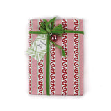 Pink/Red wrapping paper in fancy stripe patterns