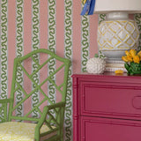 Harbor Trail Unpasted Wallpaper - Bahama Pink