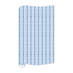 Blue wrapping paper in fancy stripe patterns