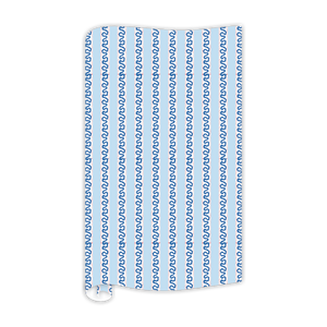 Blue wrapping paper in fancy stripe patterns