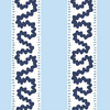 harbor trail blue and white fabric by madcap cottage featuring light blue and white stripes with a light blue squiggle motif on the white stripe