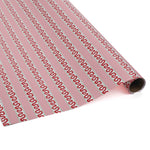 red and pink striped wrapping paper in fancy stripe patterns