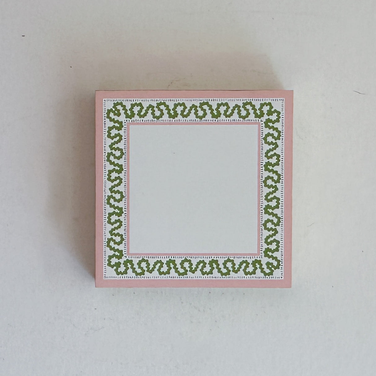 Harbor Trail Square Luxe Notepad - Pink/Green