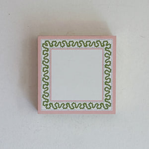 Harbor Trail Square Luxe Notepad - Pink/Green