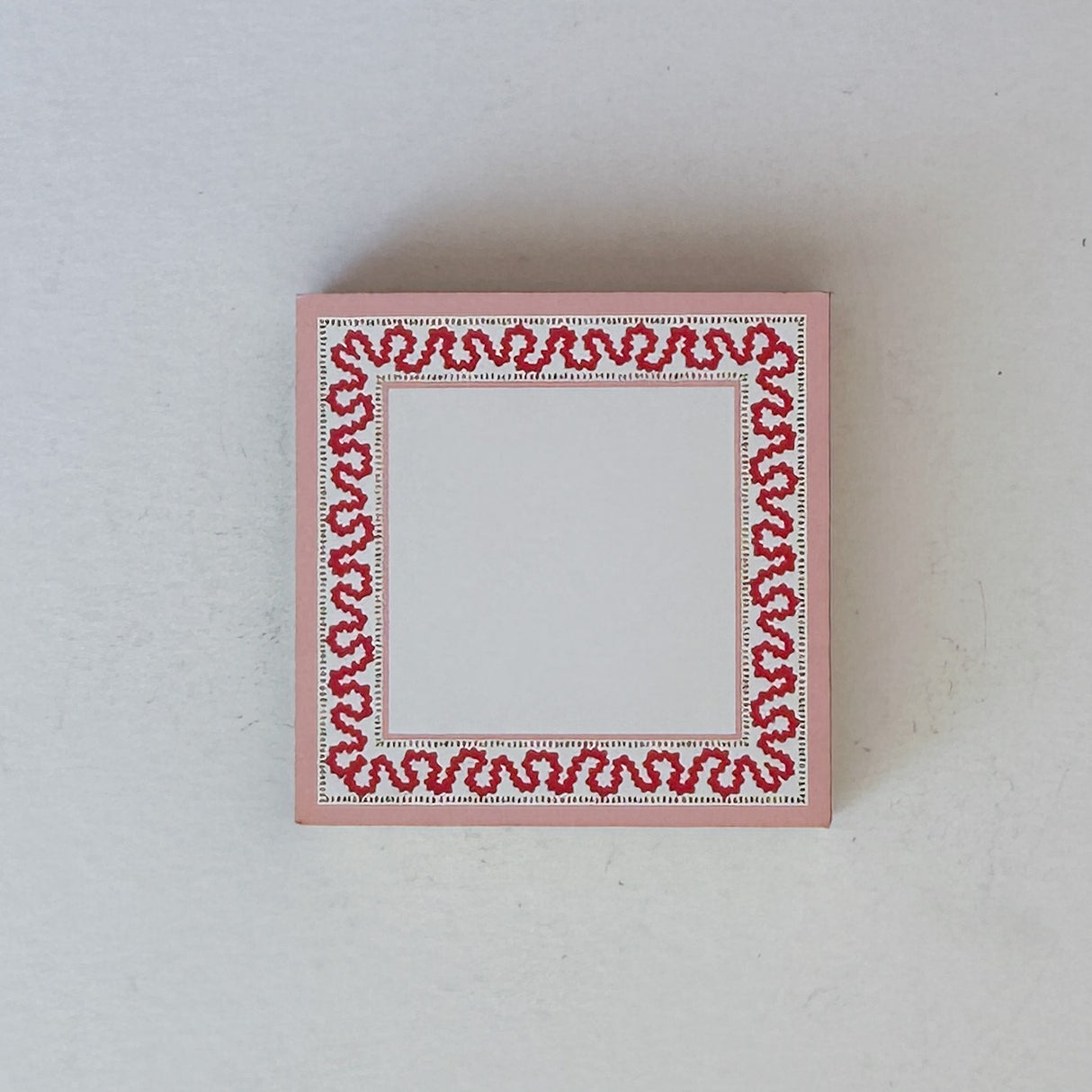 Harbor Trail Square Luxe Notepad - Pink/Red