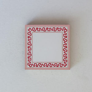 Harbor Trail Square Luxe Notepad - Pink/Red