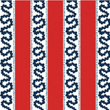 Patterned wallpepr with red, white, and blue stripes
