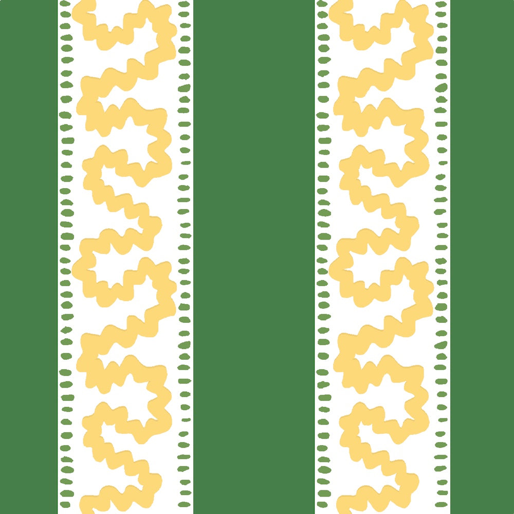 Harbor Trail Green and Yellow Outdoor Fabric Sample