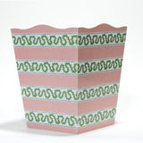 Harbor Trail Pink and Green Wastepaper Basket