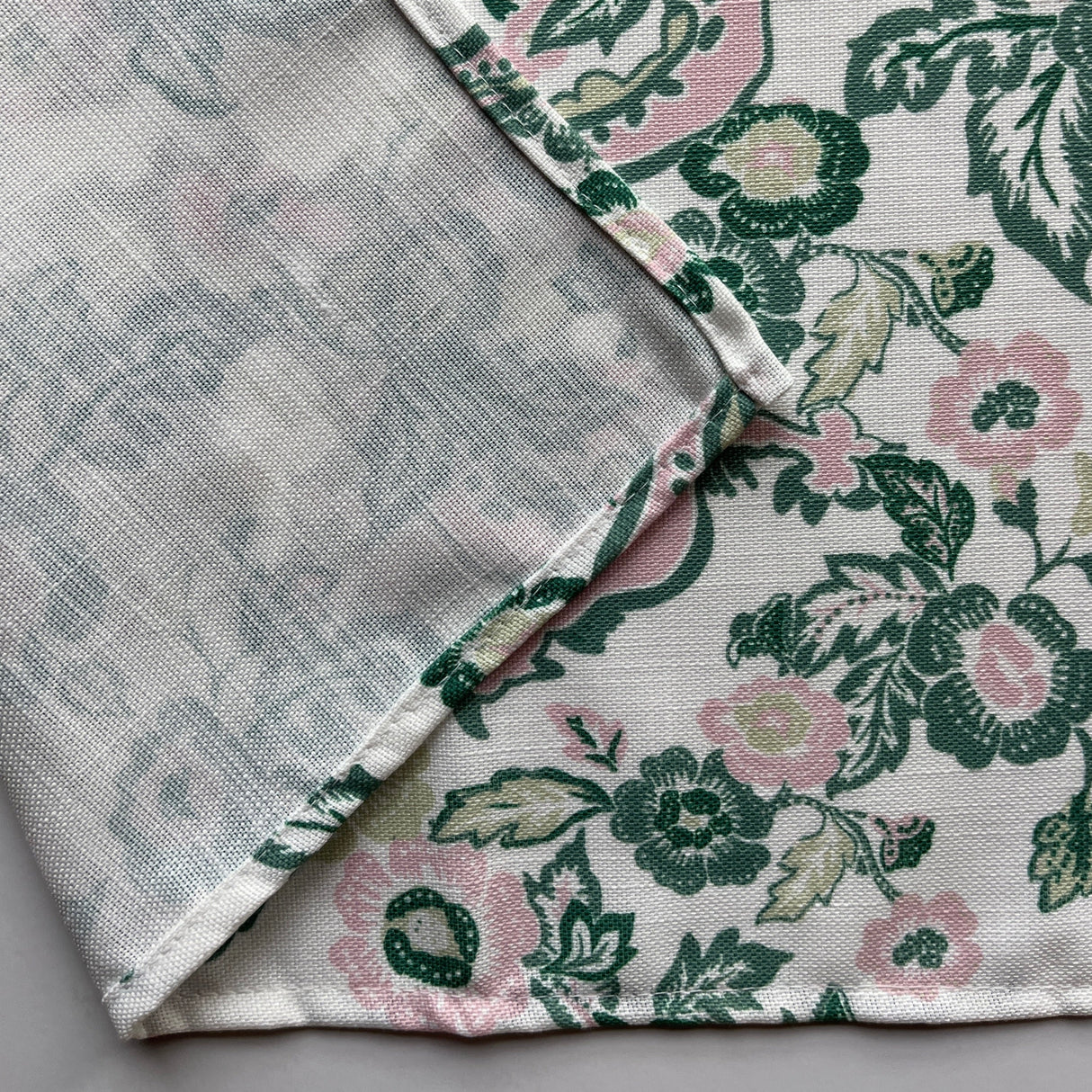 Aerial of the hem of the East of the Sun chinoiserie cloth dinner napkin