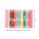 Holiday Sparkle Rectangular Acrylic Tray (Large) with dimension of 17" x 11".