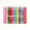A rectangular acrylic tray with colorful striped pattern and the word 'sparkle' displayed prominently in the center.