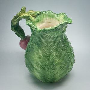 Vintage Ceramic Kale and Radish Pitcher