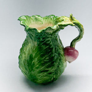 Vintage Ceramic Kale and Radish Pitcher