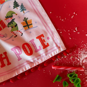 North Pole Tea Towel/Dish Towel/Guest Towel