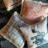 Pink Foo Dogs 18"-Square Throw Pillow