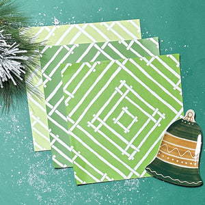 Island House Green Square Paper Placemats, Pad of 20