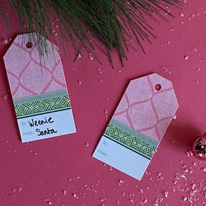 Fez Rhubarb Pink Gift Tags, Pack of 10