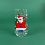 Vintage Santa Drinks Glasses, Set of 4