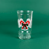 Vintage Tall Christmas Candy Cane Drinks Glasses, Set of 6