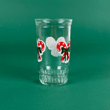 Vintage Tall Christmas Candy Cane Drinks Glasses, Set of 6