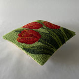 Tulip Hooked Wool Pillow