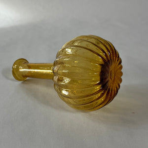 Yellow and Amber Glass Bud Vase