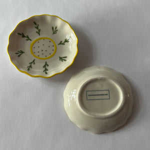 Petite Flower Ceramic Accent Dishes, Set of 2