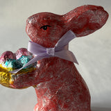 Bright Pink Foil Easter Bunny