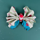 Vintage Ceramic Santas with Gift Bags Napkin Rings, Set of 4