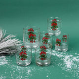 Vintage Christmas Candy Cane Drinks Glasses, Set of 6