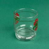 Vintage Christmas Candy Cane Drinks Glasses, Set of 6