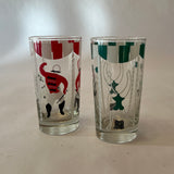 Tall Circus-Themed Glasses, Set of 6