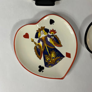 Deck of Cards Vintage Snack Plates, Set of 4