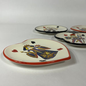 Deck of Cards Vintage Snack Plates, Set of 4