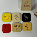 Witty Vintage Coasters, Set of 12