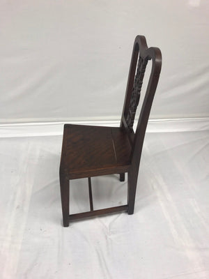 Vintage Early 20th-Century Chinoiserie Wood Hall Chair