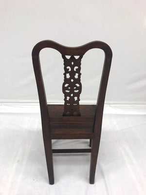 Vintage Early 20th-Century Chinoiserie Wood Hall Chair