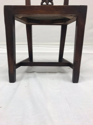 Vintage Early 20th-Century Chinoiserie Wood Hall Chair