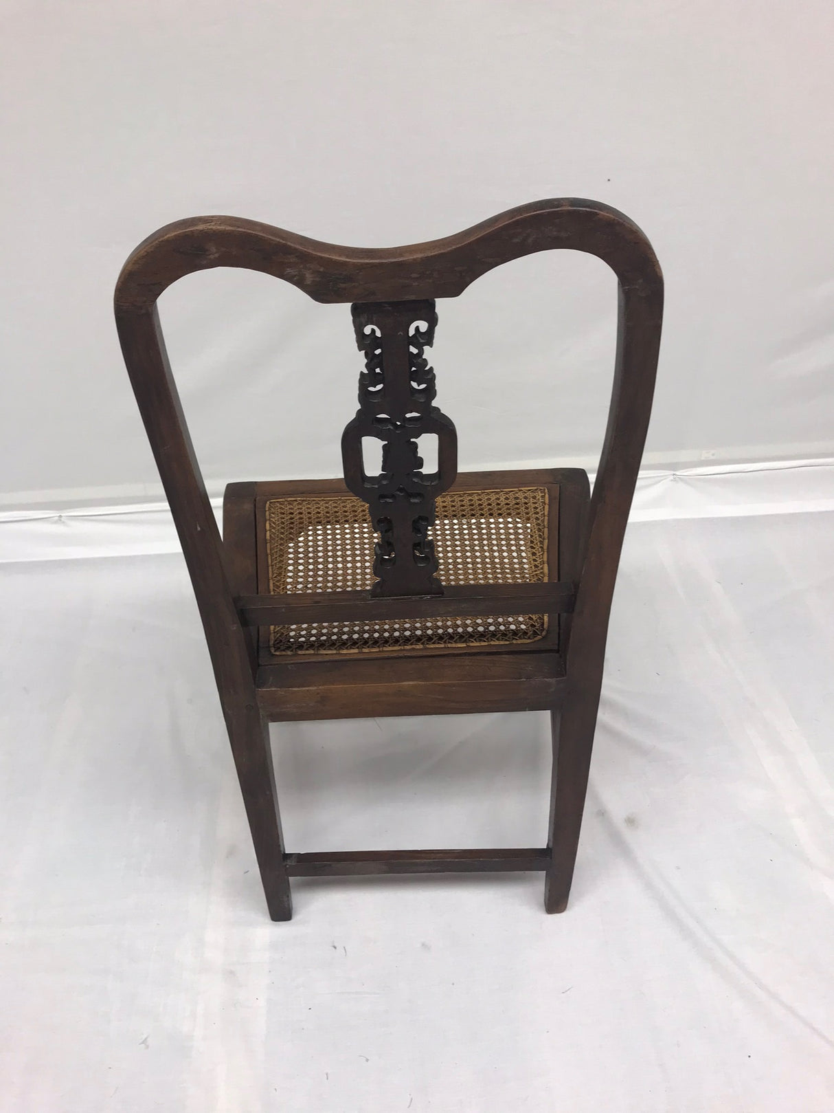 Late 19th-Century Chinoiserie Wood Hall Chair