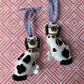 Felt Staffordshire Dogs Ornaments, Set of 2