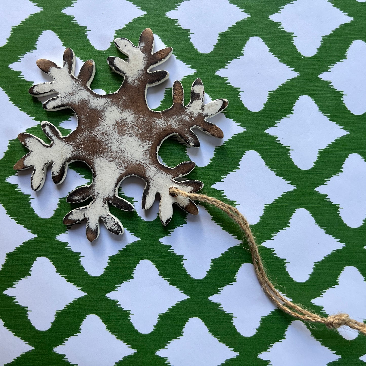 Wood Snowflake Ornaments, Set of 3