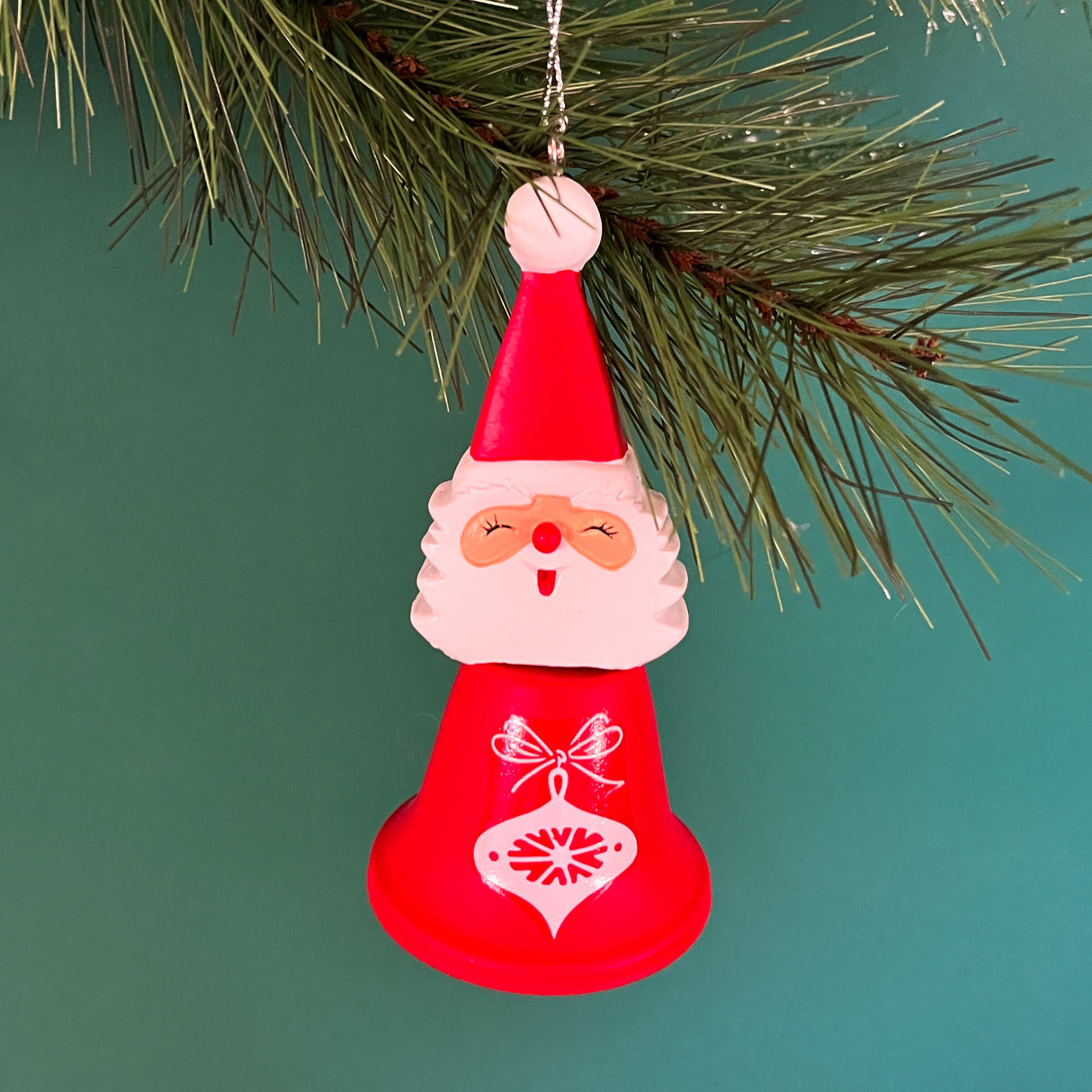 Jolly Santa Holiday Bells Christmas Ornaments, Set of 3