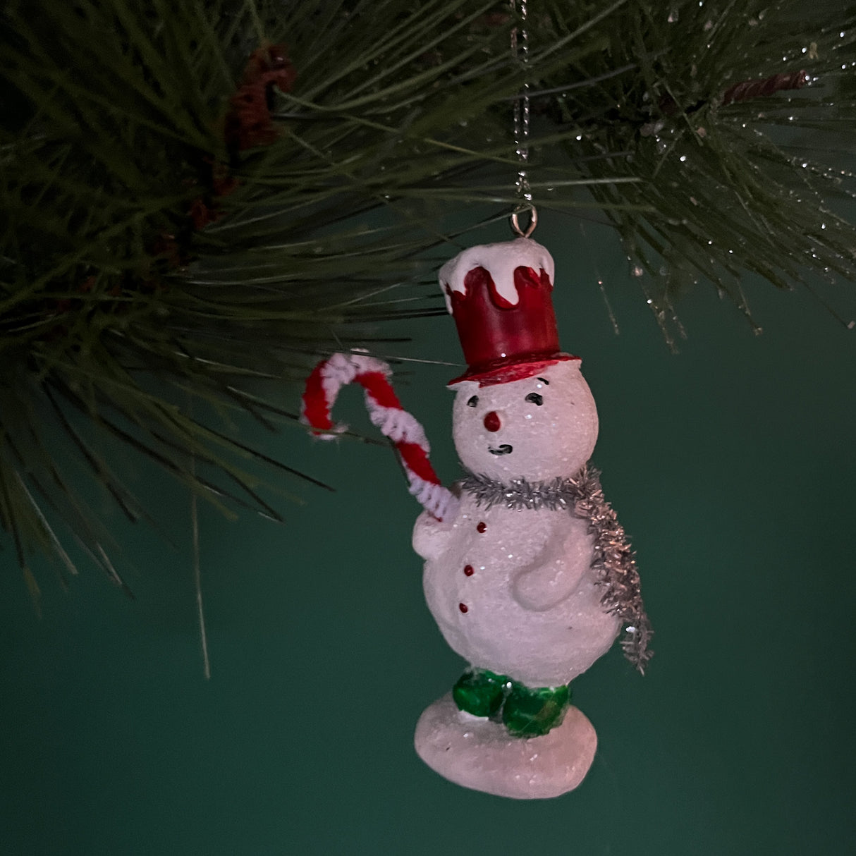 Top Hat Snowmen Vintage-Style Christmas Ornaments, Set of 3