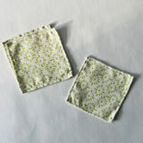 Toujours Provence Celery Green Washable Linen Cocktail Napkins, Set of 4