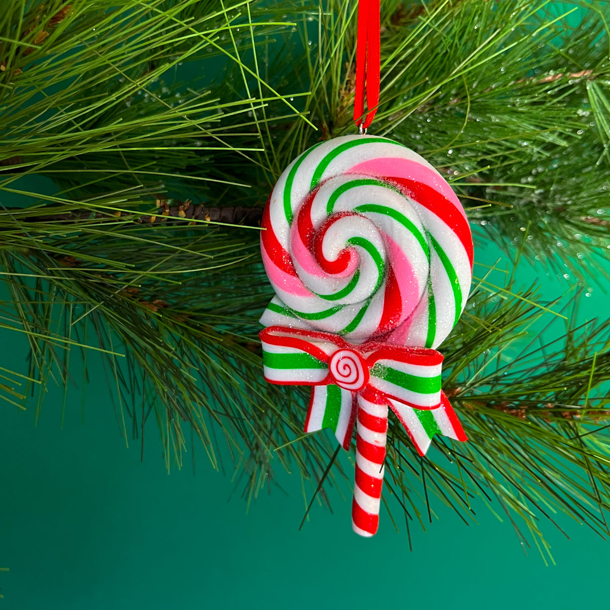 Red/White/Green Candy Cane Delights Christmas Ornaments, Set of 3